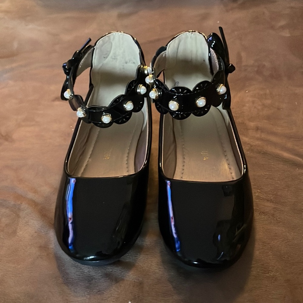 Girls Black Patent Leather Shoes